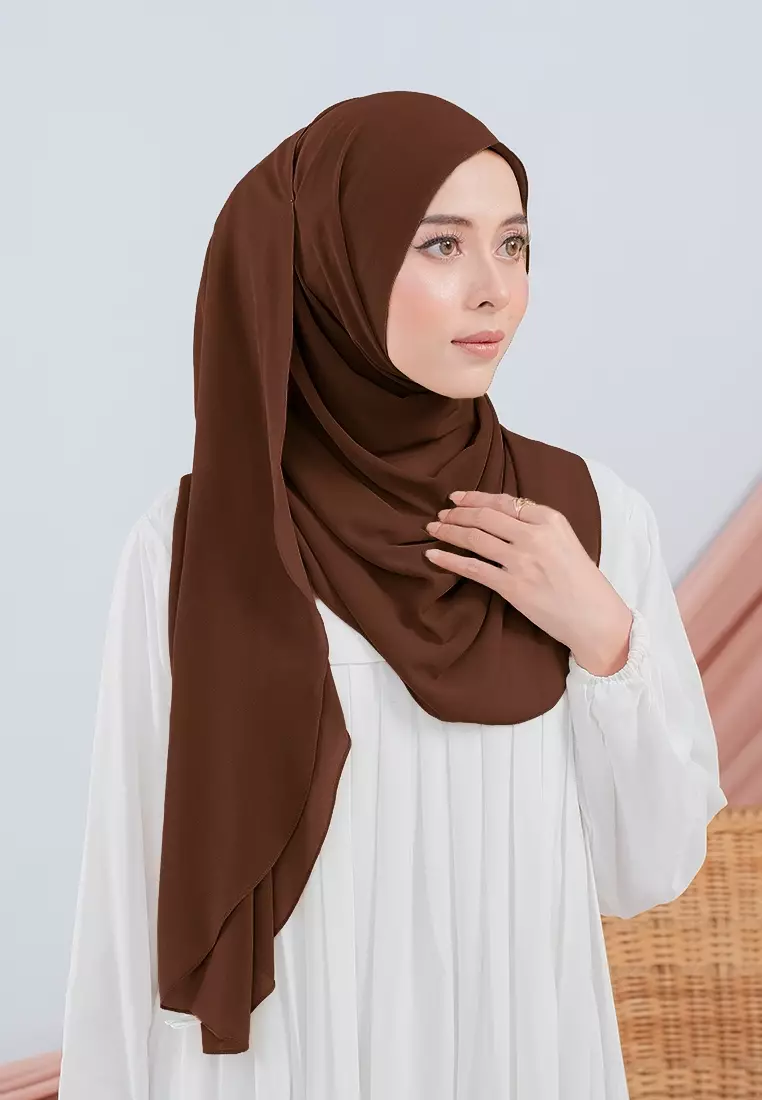 HIJAB INSTAN SABIYA - DARK BROWN