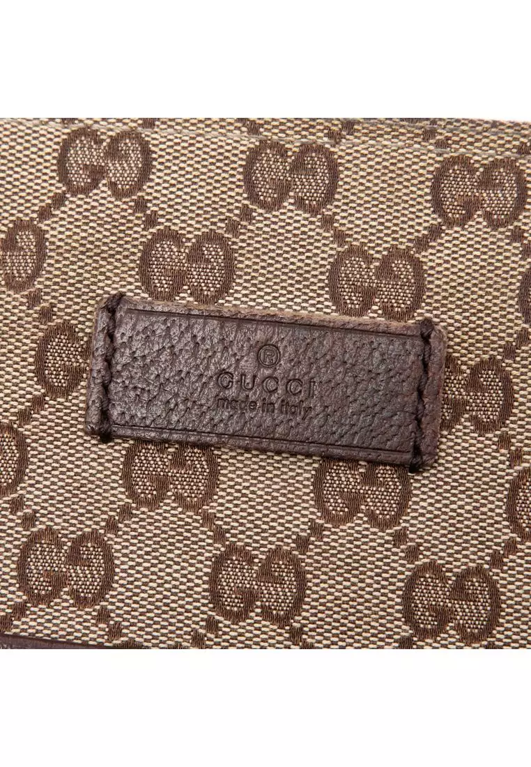 Pre-Loved Gucci Gg Canvas Web Crossbody