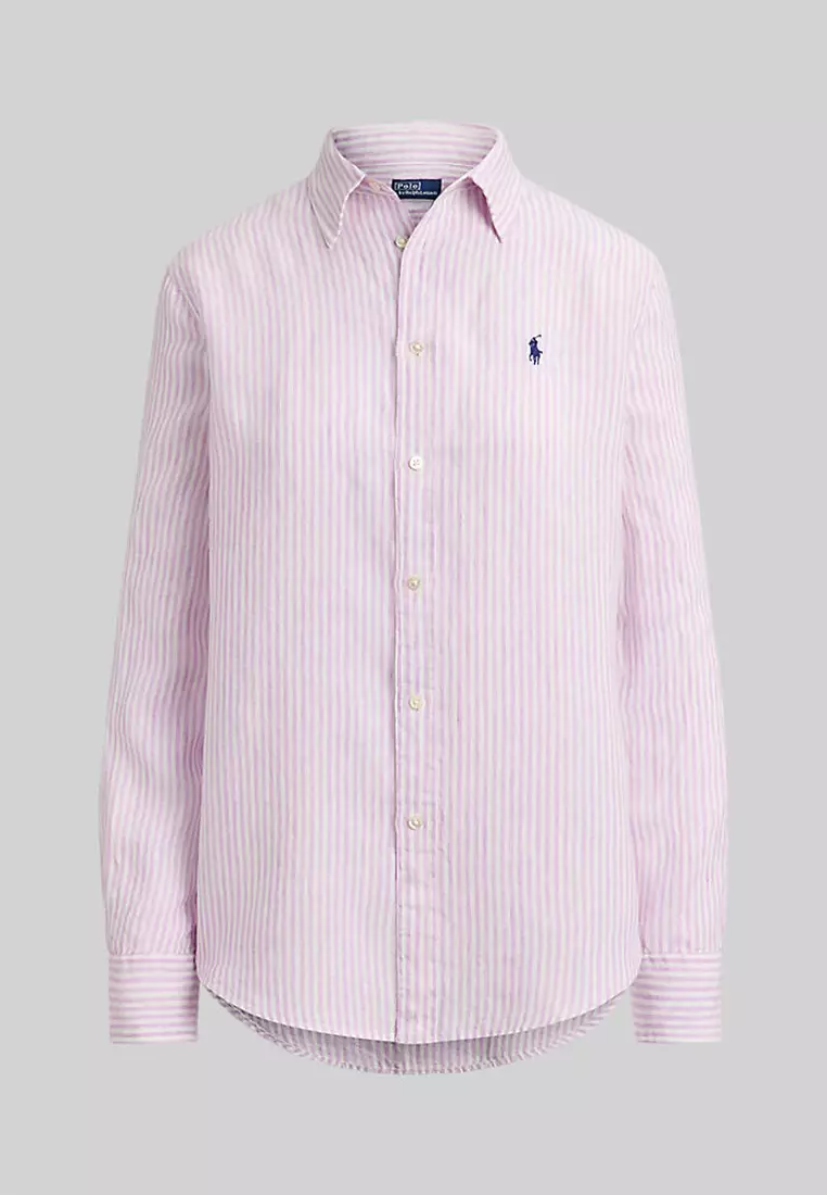 Classic Fit Striped Linen Shirt