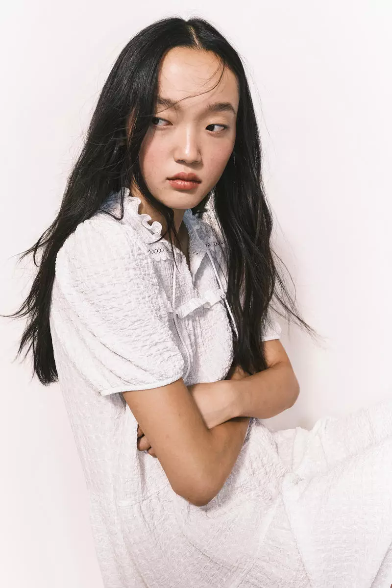 Crinkled jersey dress