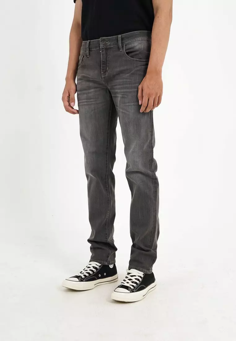 3Second Men's Long Skinny Jeans Wash Denim Shaw OL-C011124