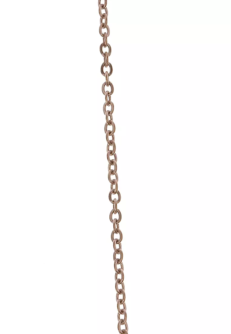 Kalung Liontin Wanita Bahan Rhodium Design Elegant Premium Quality - Rose Gold