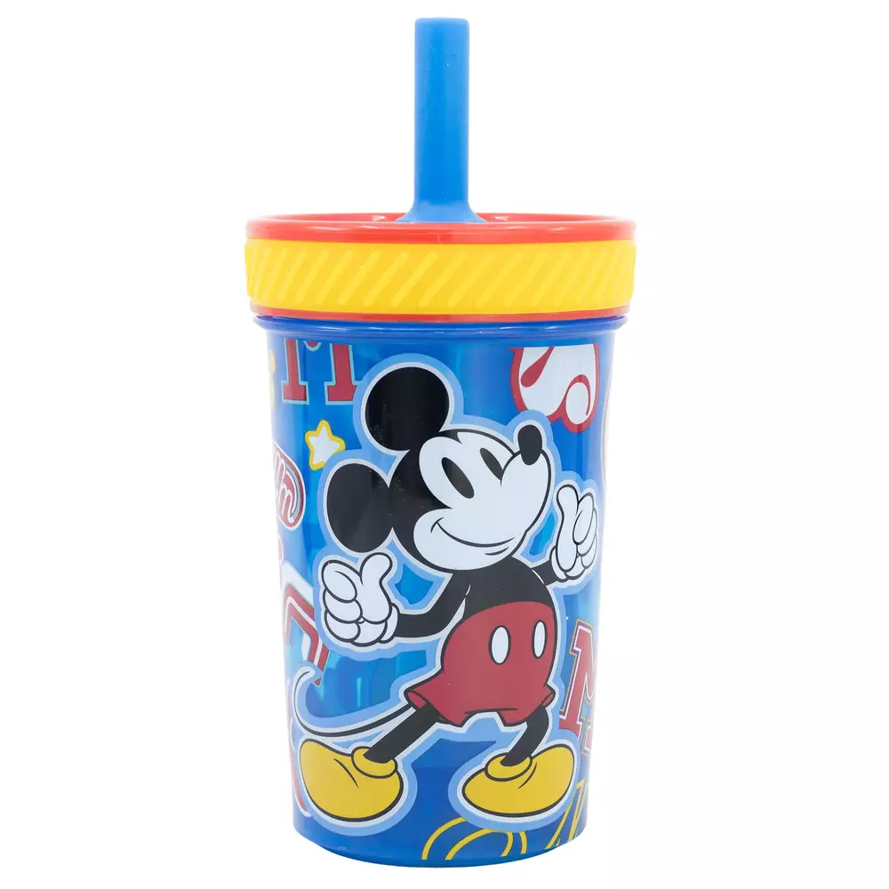 Disney Stor  Silicone Tumblr Straw PP Set Mickey 370ml - Botol Minum Anak BPA Free
