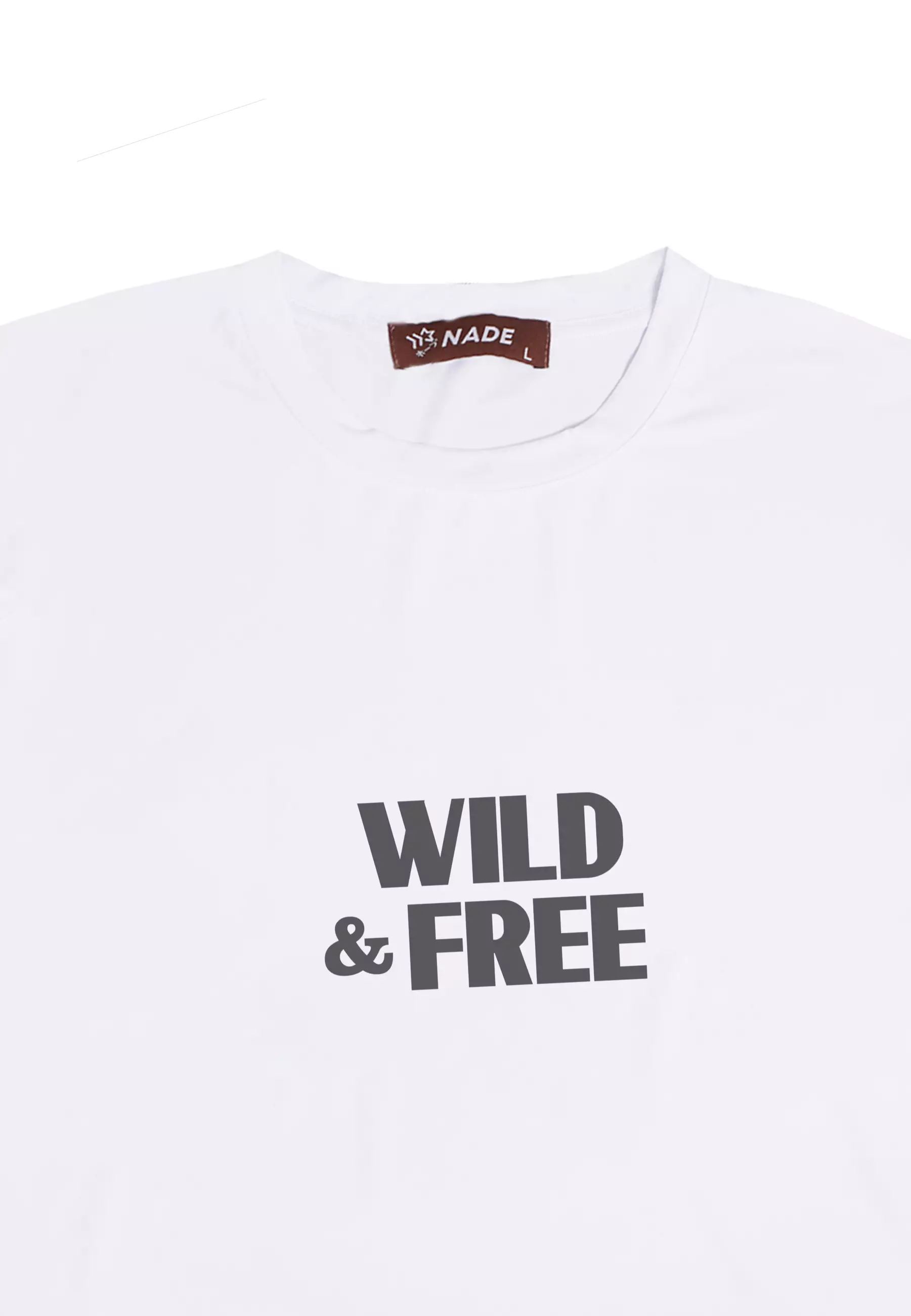 NTD10 kaos ringan stretch anti kusut drifit cepat kering wild and free putih