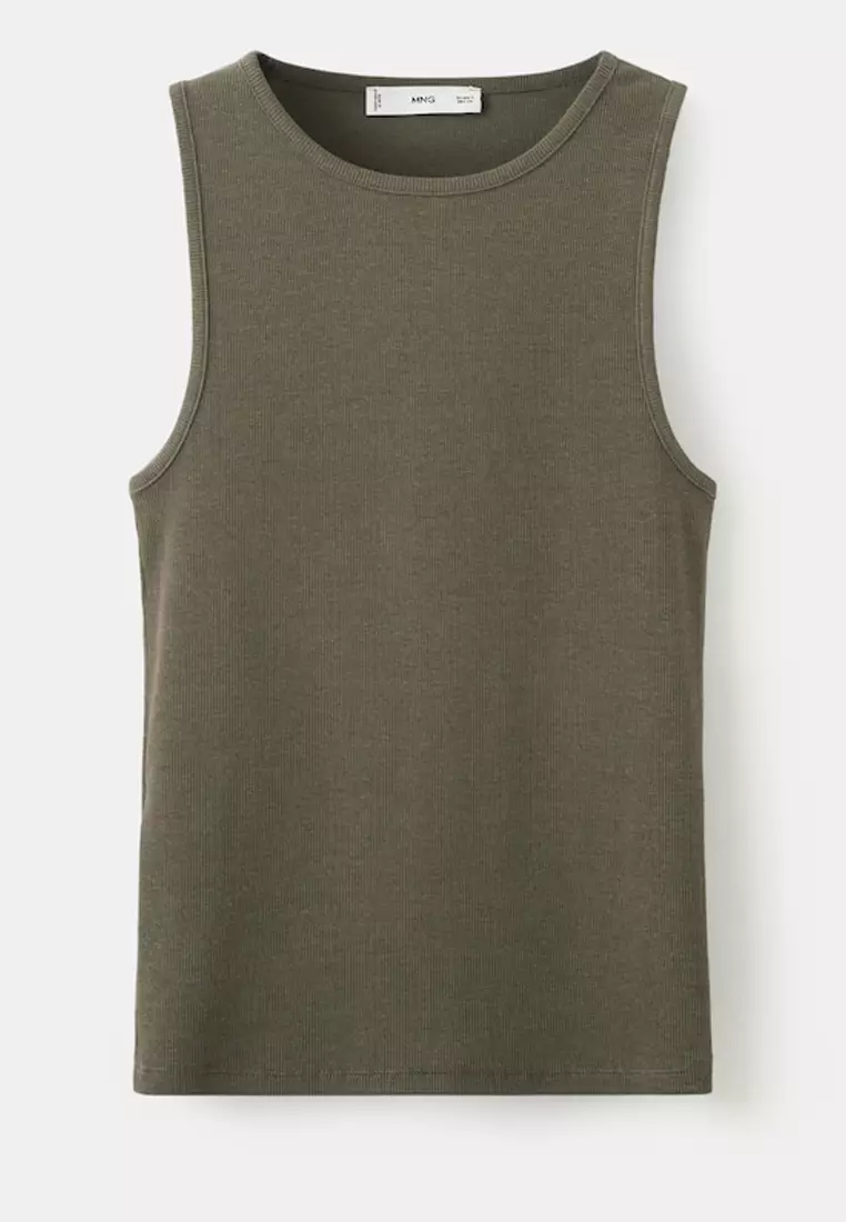Ribbed Cotton-Blend Top