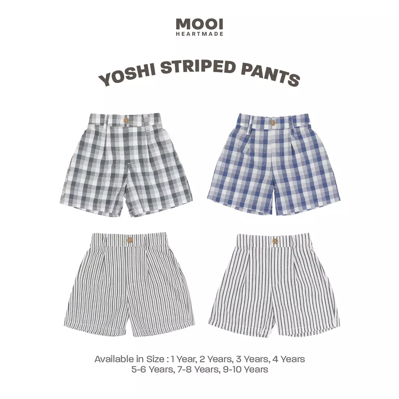 Mooi Celana Pendek Anak Laki-laki Yoshi Striped Pants - Blue