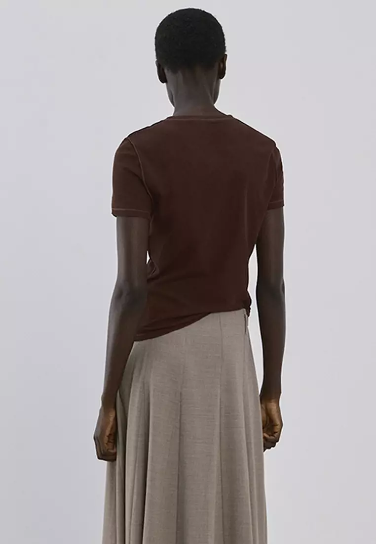 Cotton T-Shirt With Seams