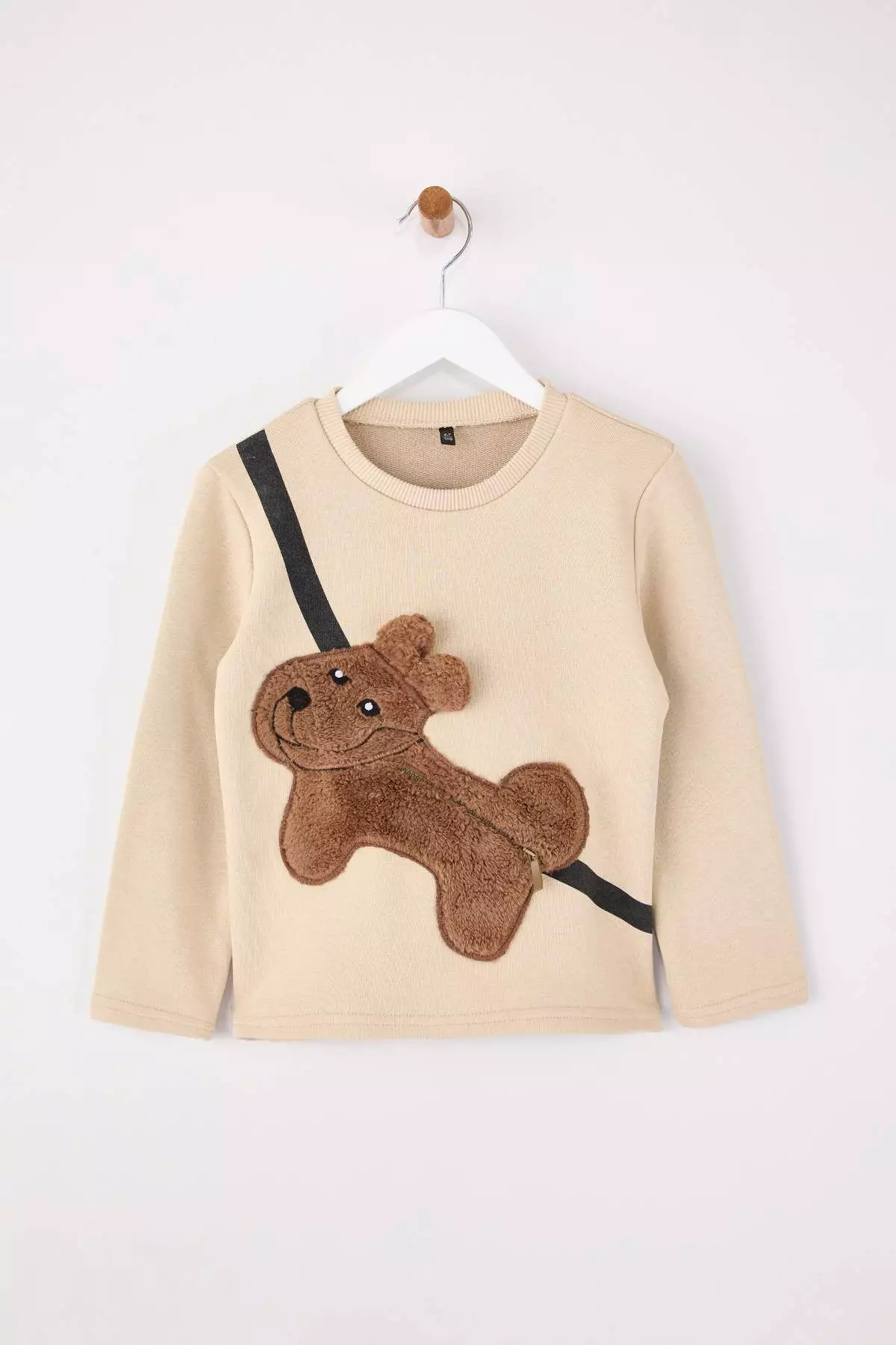 Stone Crew Neck Baggy Regular Unisex Children'S Knitted Sweatshirt Tkdaw26Sw00047