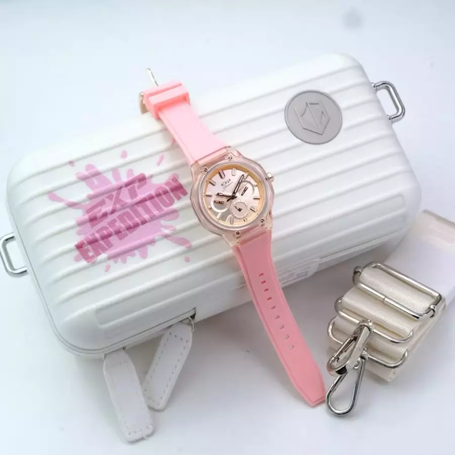 Jam Tangan Wanita Expedition E 6859 BF RRGLNPN Women Rubber Strap