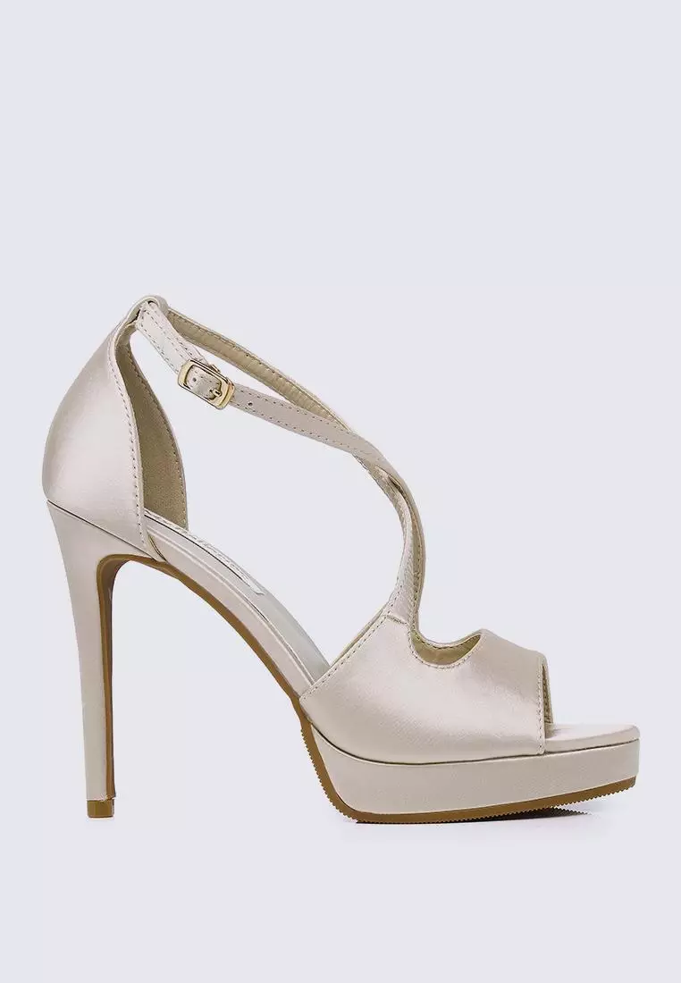 Discount on My Ballerine  shoes - SKU: My Ballerine Louise Comfy Heels In Champagne