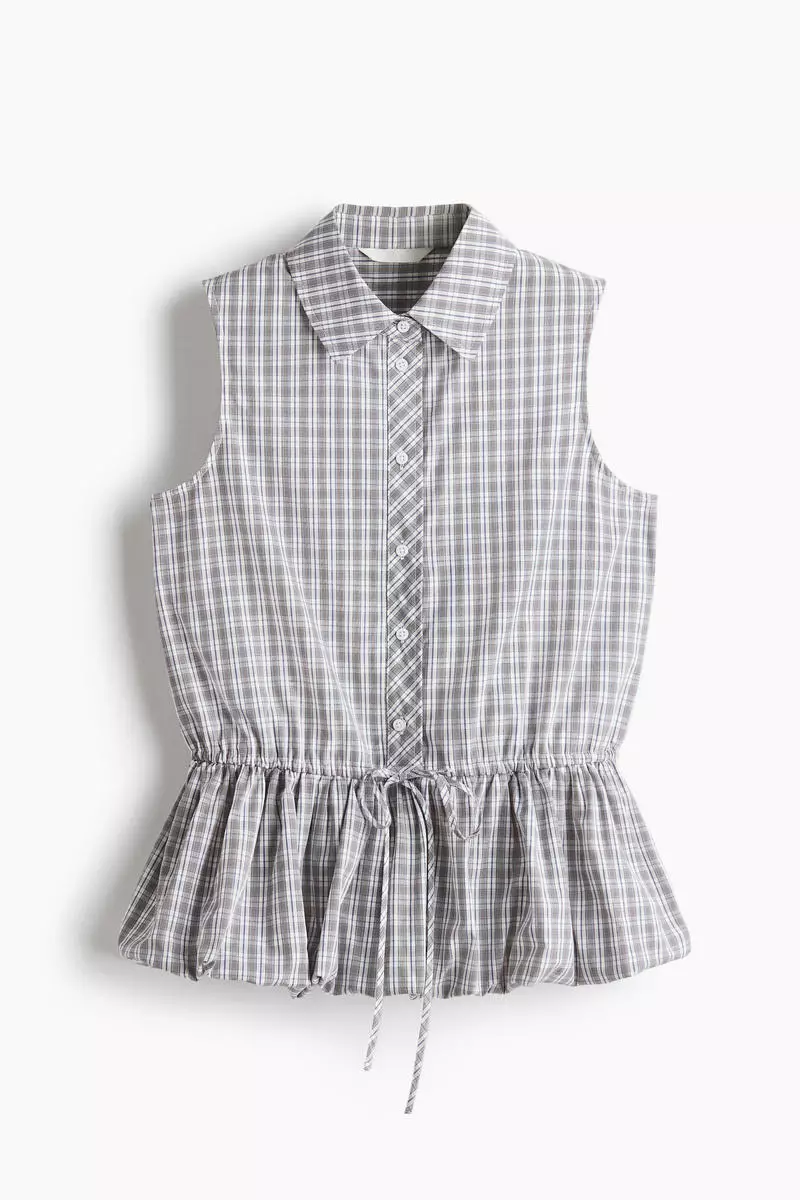 Bubble-hem blouse
