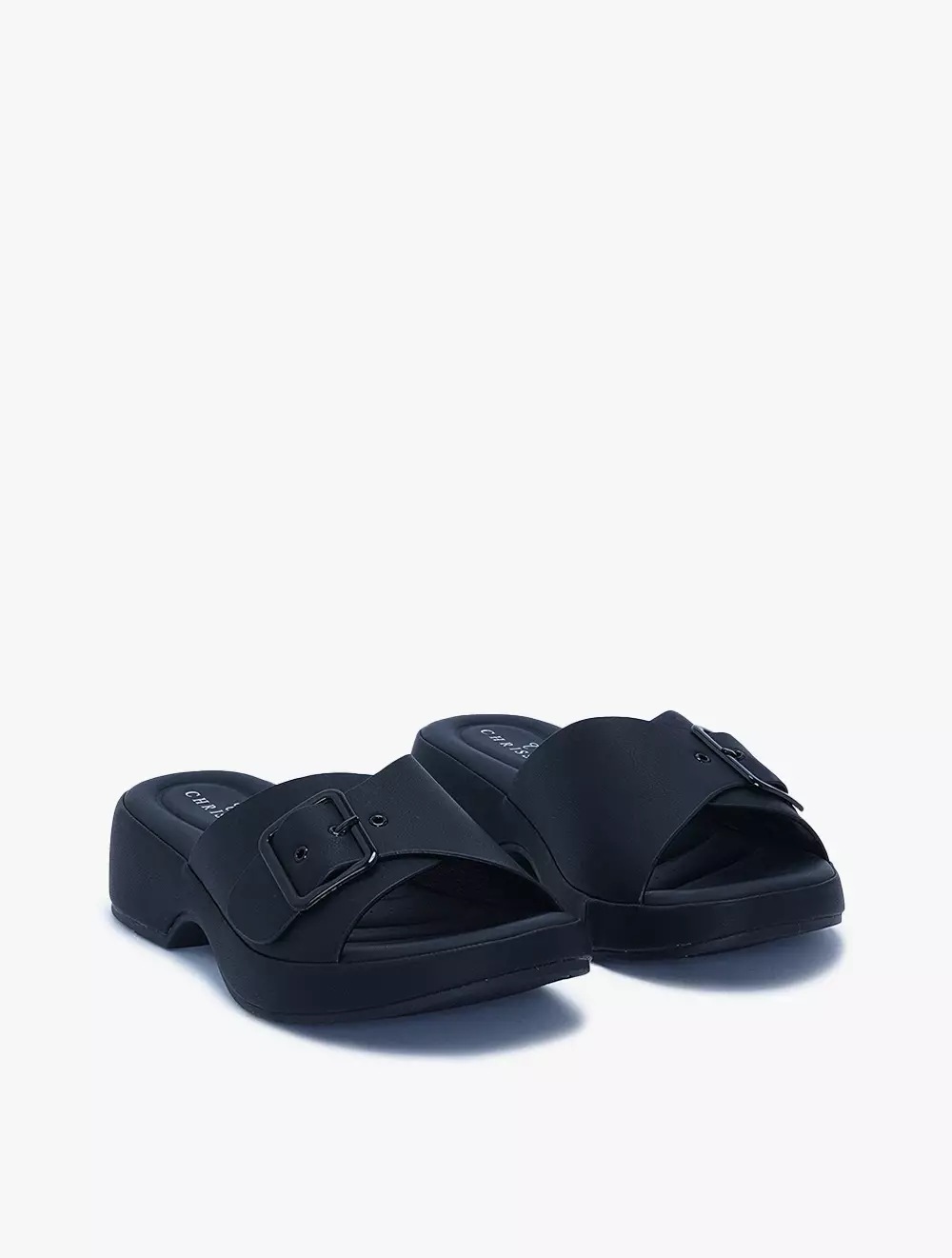 Payless Chrissie Womens Flora Comfort Sandals - Black_05