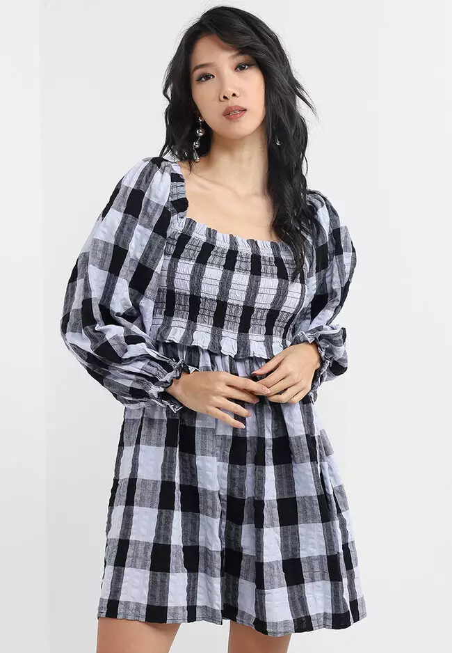 Topshop plaid dress outlet