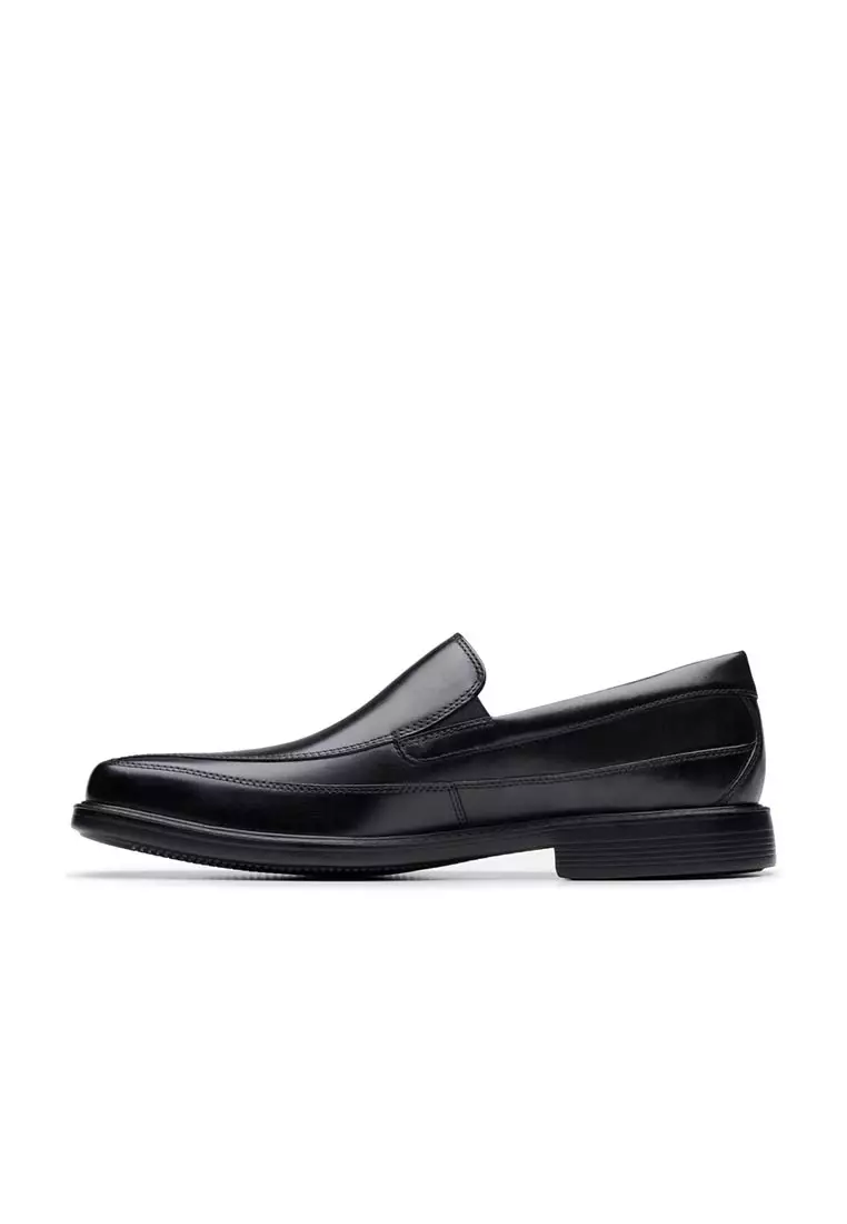 Mens Cosgrove Free Formal Shoes Black Leather - Wide Fit