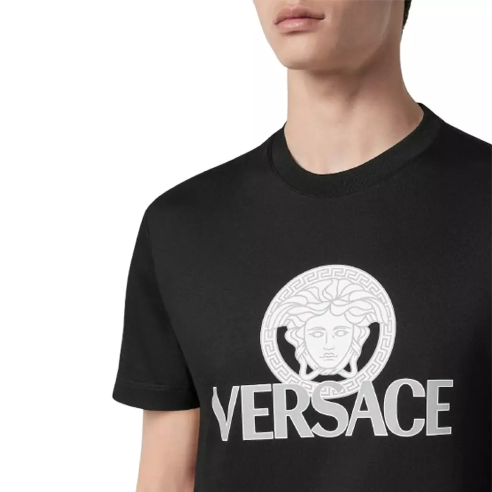 Medusa Logo on The Front T-Shirt Black