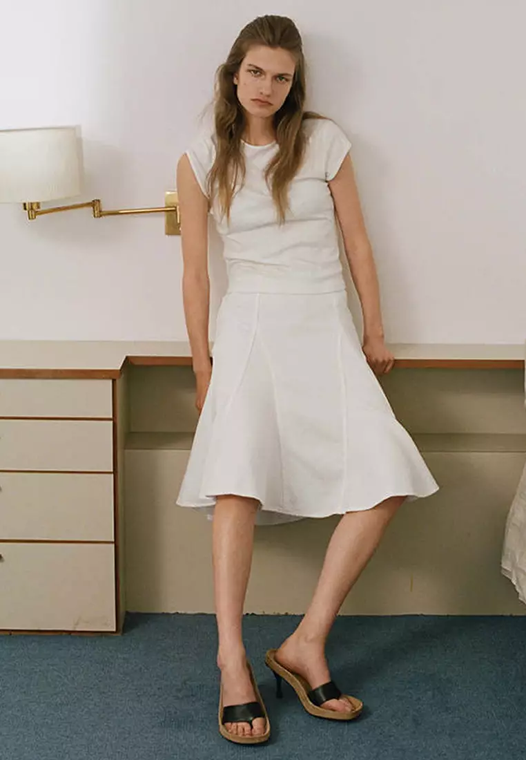 Midi Skirt With Godets