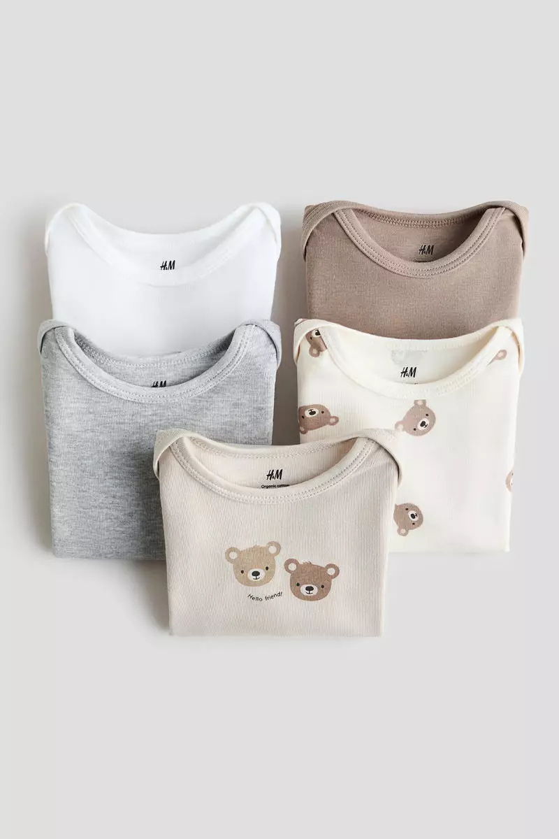 5-pack long-sleeved bodysuits