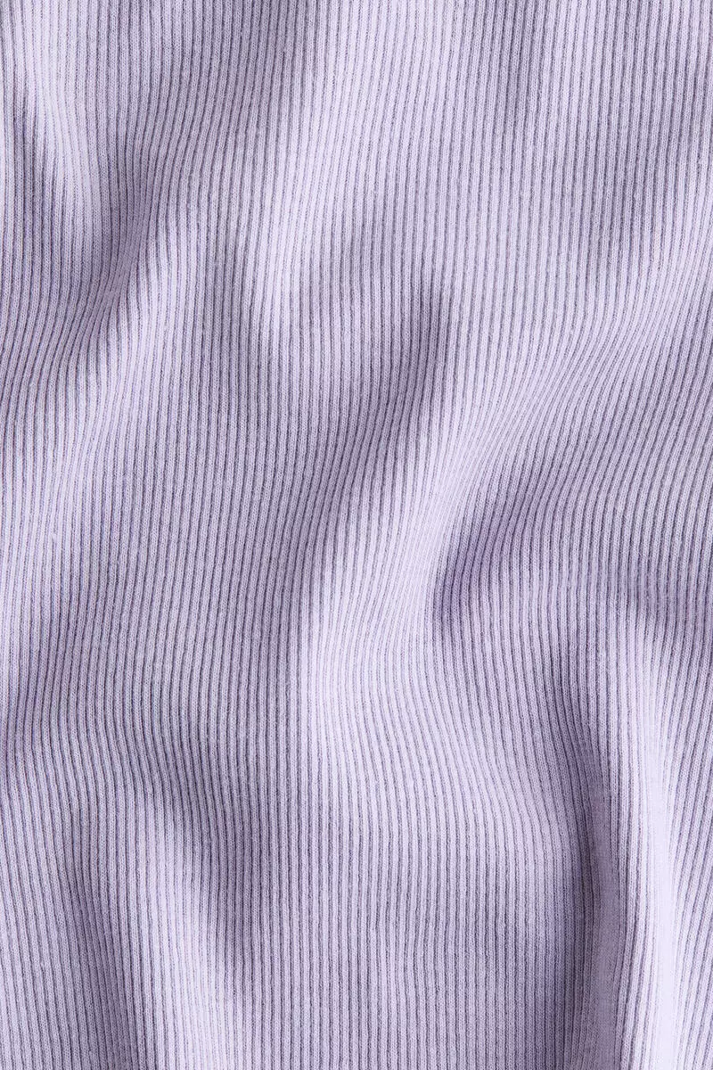 Overlocked ribbed T-shirt
