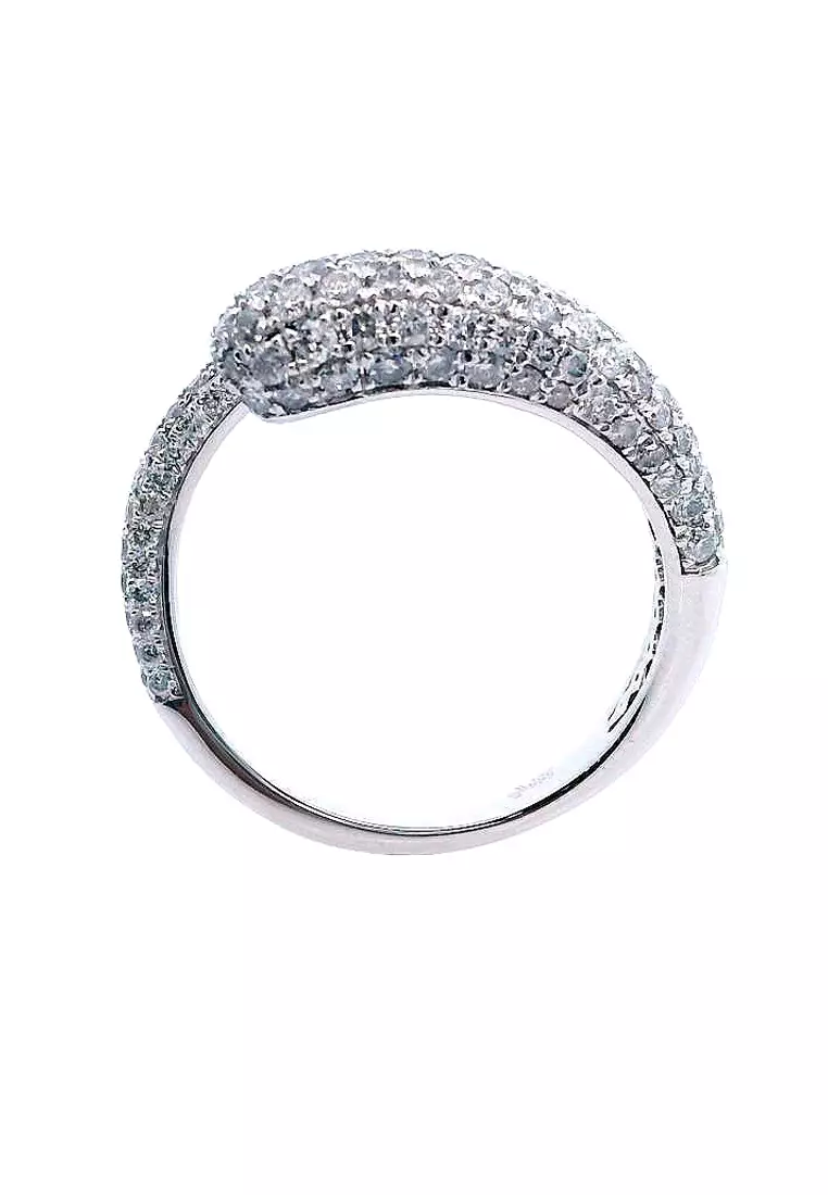 14K White Gold Diamond Ring Ladies DRL-3510