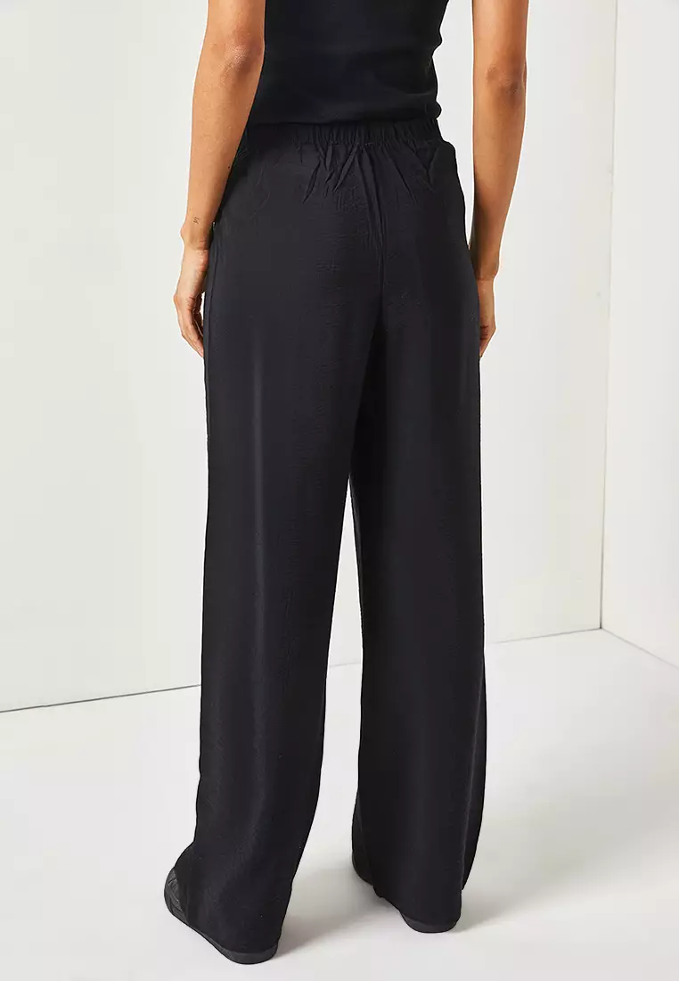 Buy Olalook Elastic Waist Palazzo Trousers 2025 Online ZALORA