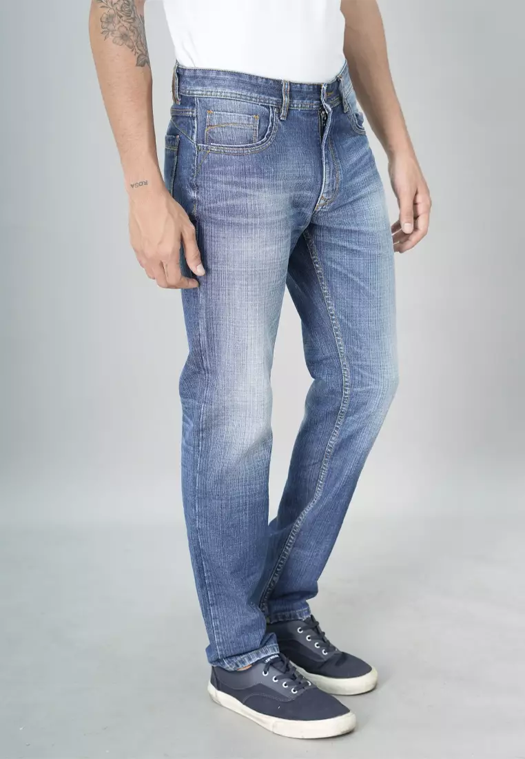 LGS - Celana Panjang Jeans - Premium - Stretch - Biru - Slim Fit - JPF.209.P103.A673.C