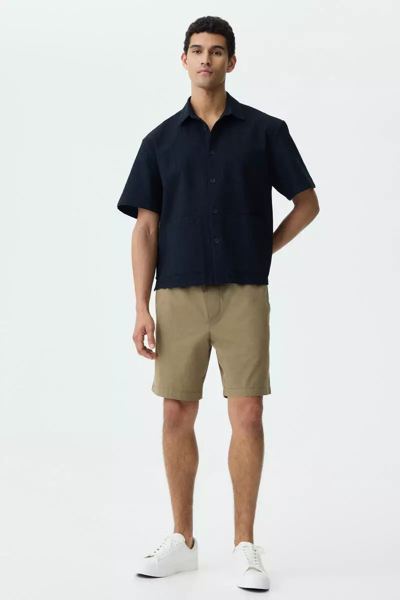 Relaxed Fit Linen-blend shirt