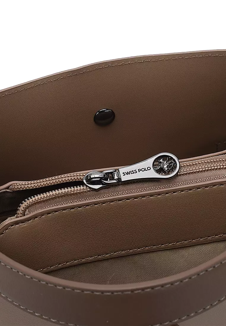 Women's Top Handle Bag / Sling Bag / Crossbody Bag (Tas Selempang / Tas Tangan) - Cokelat