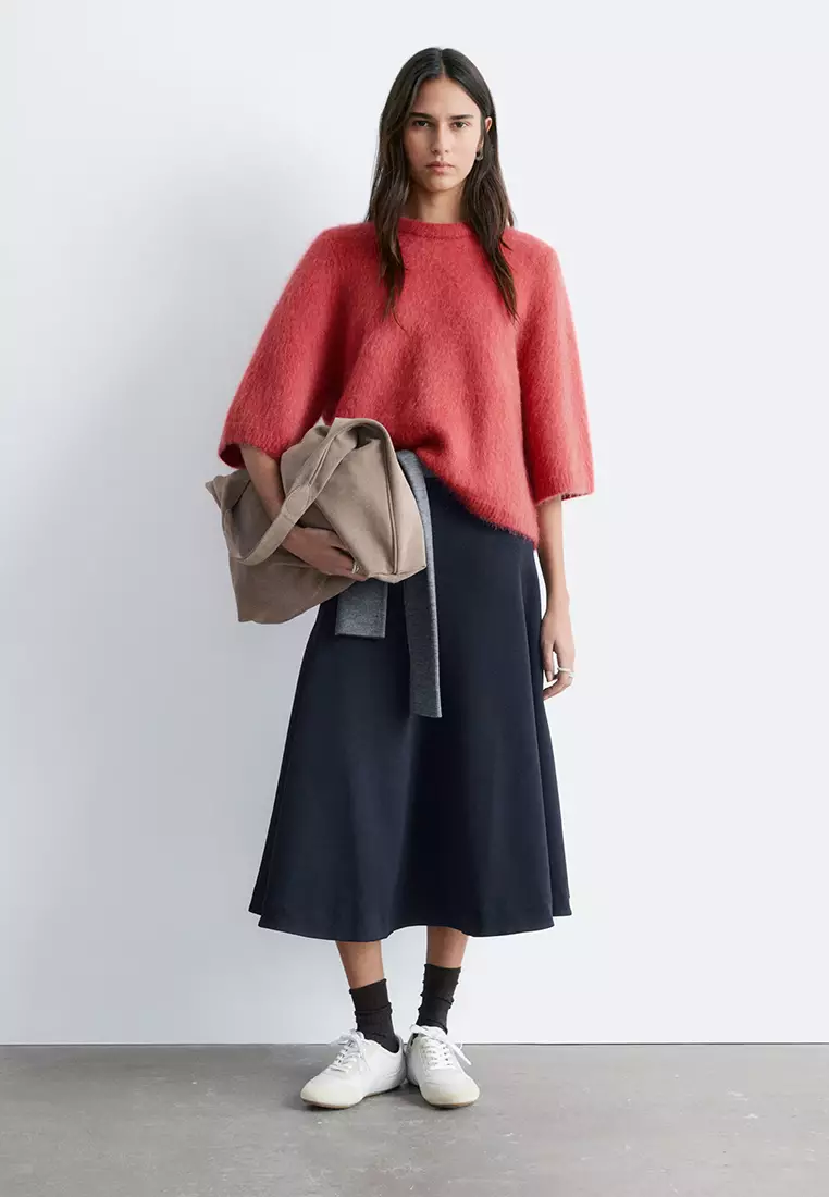 Mohair-Blend Knitted Top