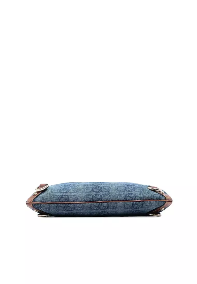 Pre-Loved Gucci Gg Denim Abbey D Ring Crossbody