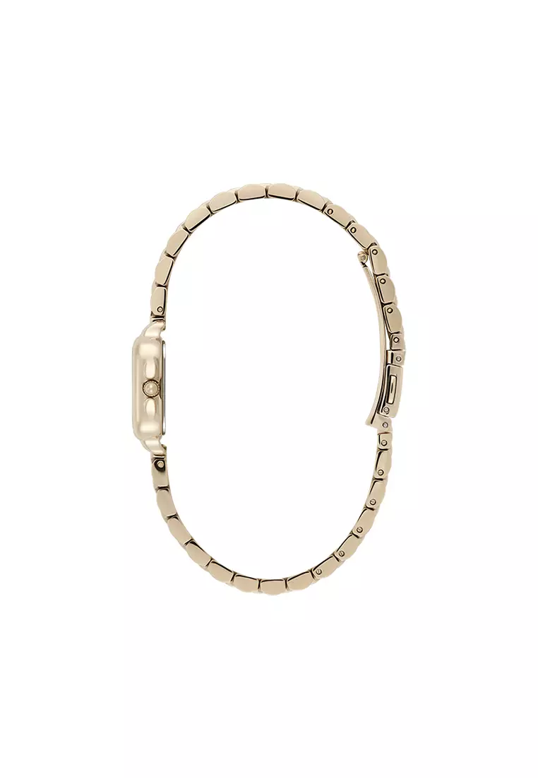 Olivia Burton Soft Square Earl Grey Dial with North Star Details 5 Link Bracelet 20mm - 24000256