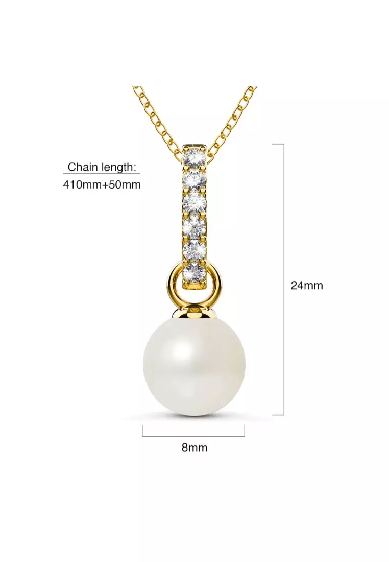 Krystal Couture KRYSTAL COUTURE Luminous Pearl Pendant Necklace in