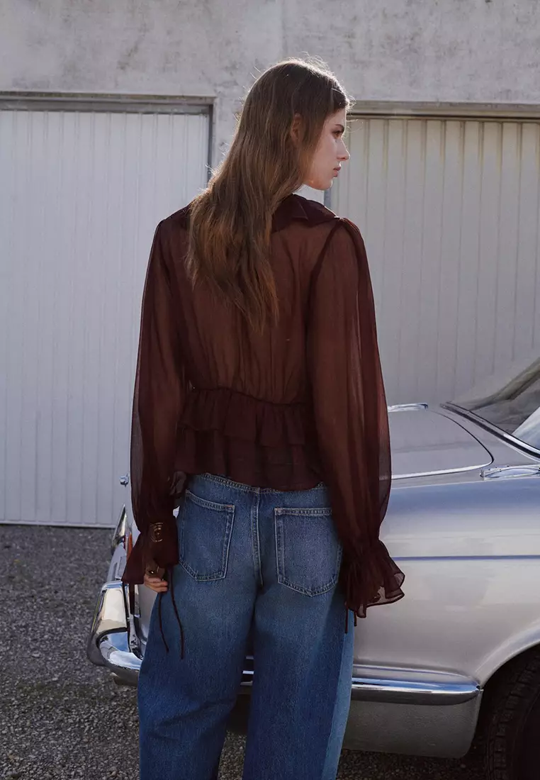 Fluid Ruffled Blouse