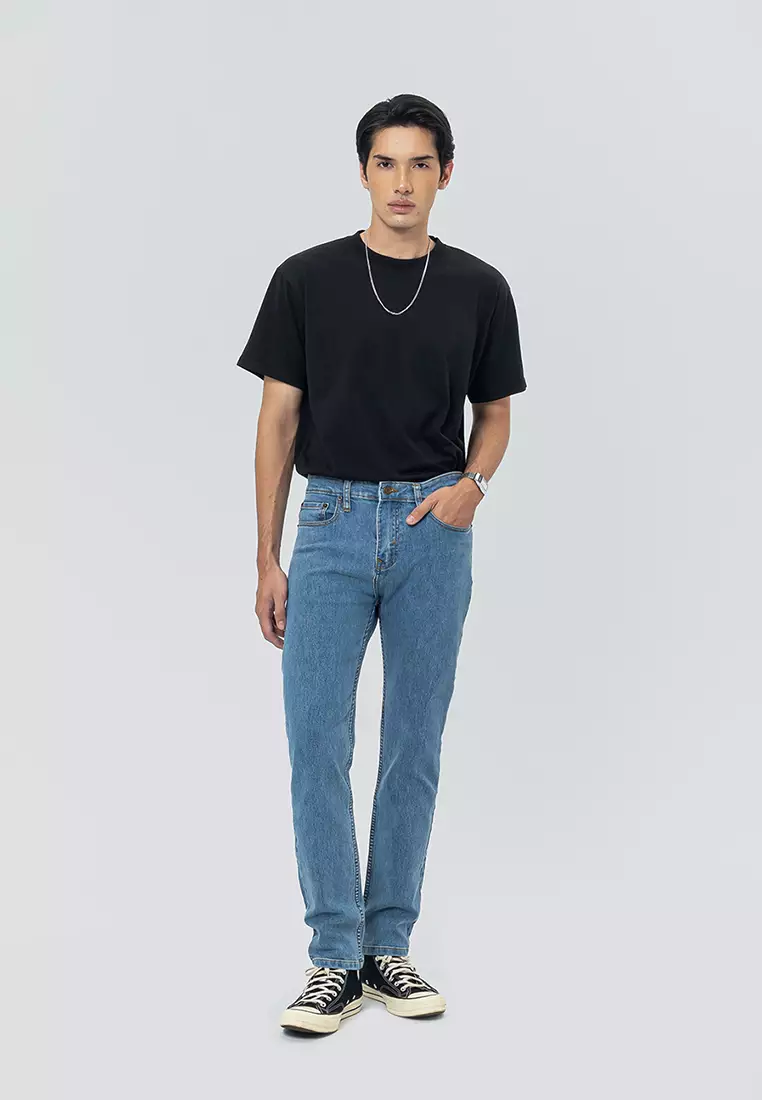 802 Slim Fit Twill Stretched Jeans LIGHT BLUE Celana Denim Pria