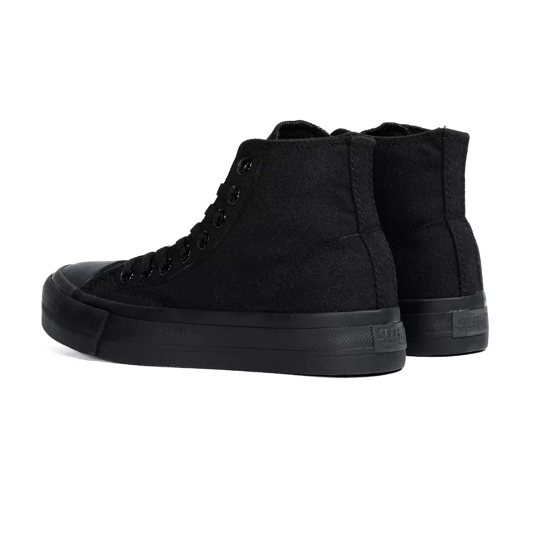 SABA Vintage High All Black - Sepatu Sneakers Casual Pria Wanita