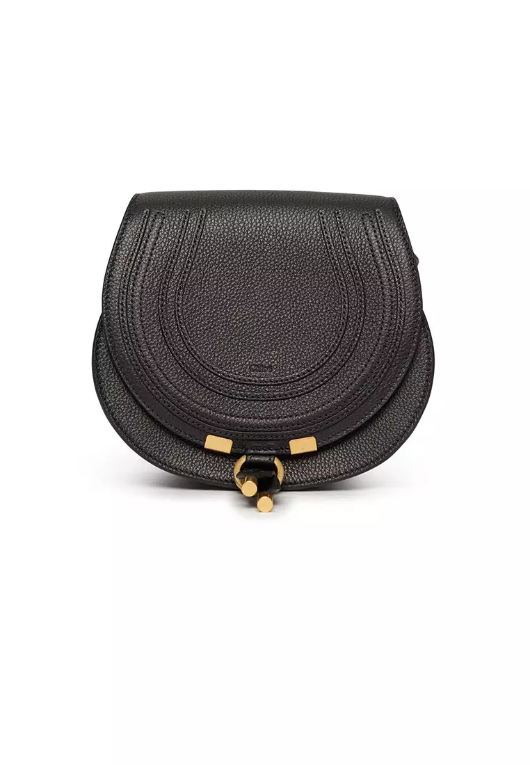 Chlo CHLOE Marcie Small Saddle Bag Black CHC22AS680I31