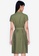 ZALORA BASICS green Belted Linen Dress E4A2BAAD509D38GS_2