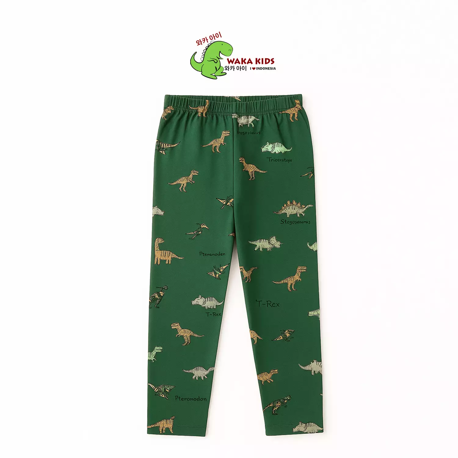 Wakakids Piyama Anak Cotton Setelan Baju Tidur Lengan Panjang Pajama Set Sleepwear Motif Dinosaurus Bahan Adem dan Lembut Venrz 4499