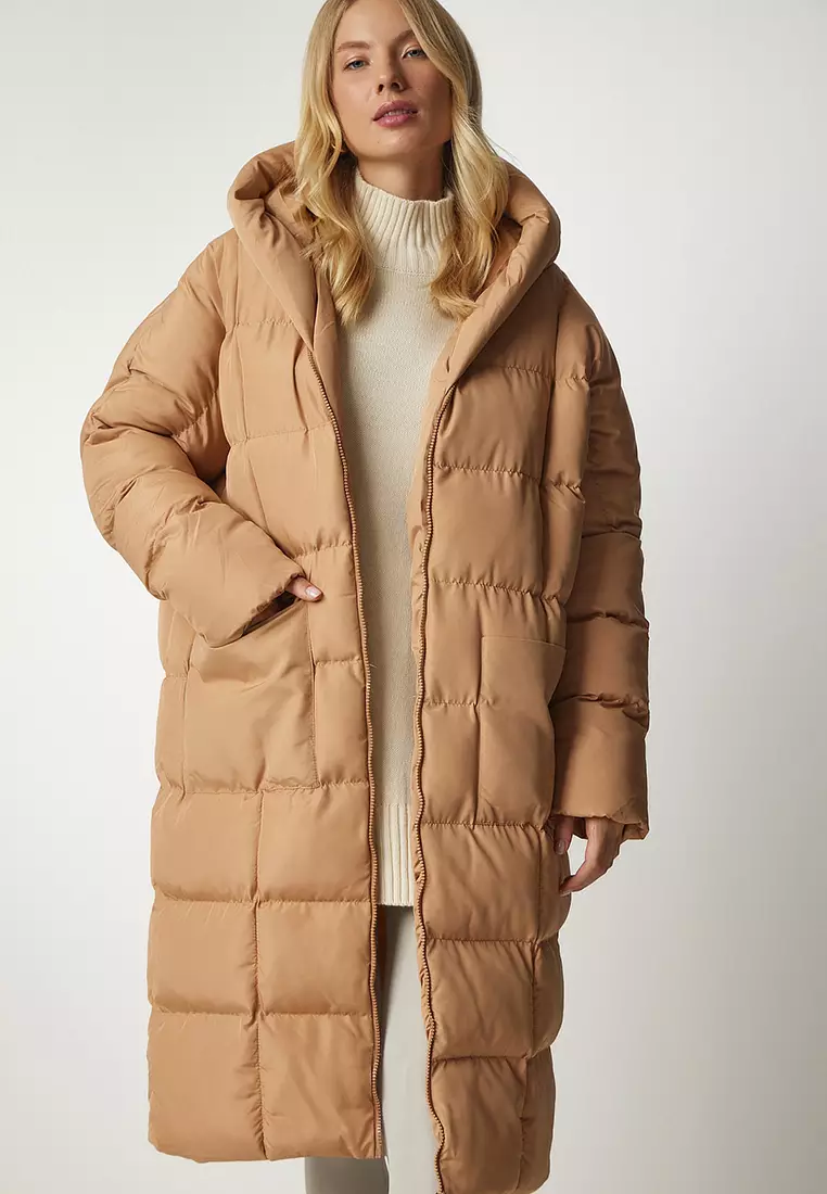 Hooded Long Inflatable Coat