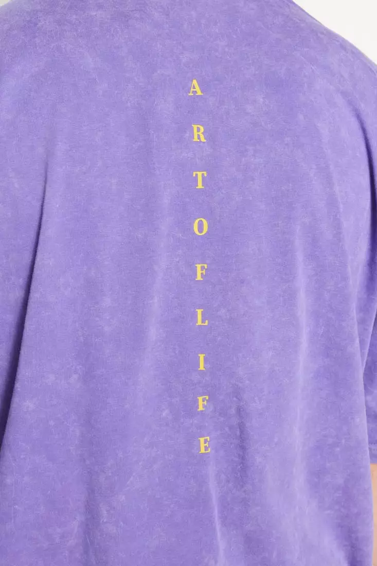 Faded-Effect Printed T-Shirt