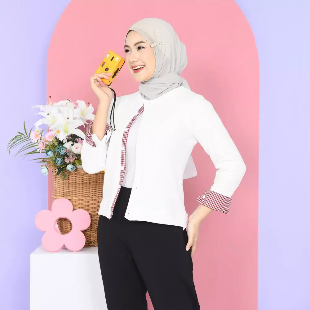 Listy Cardigan Knit - Broken White M19625 R34S2