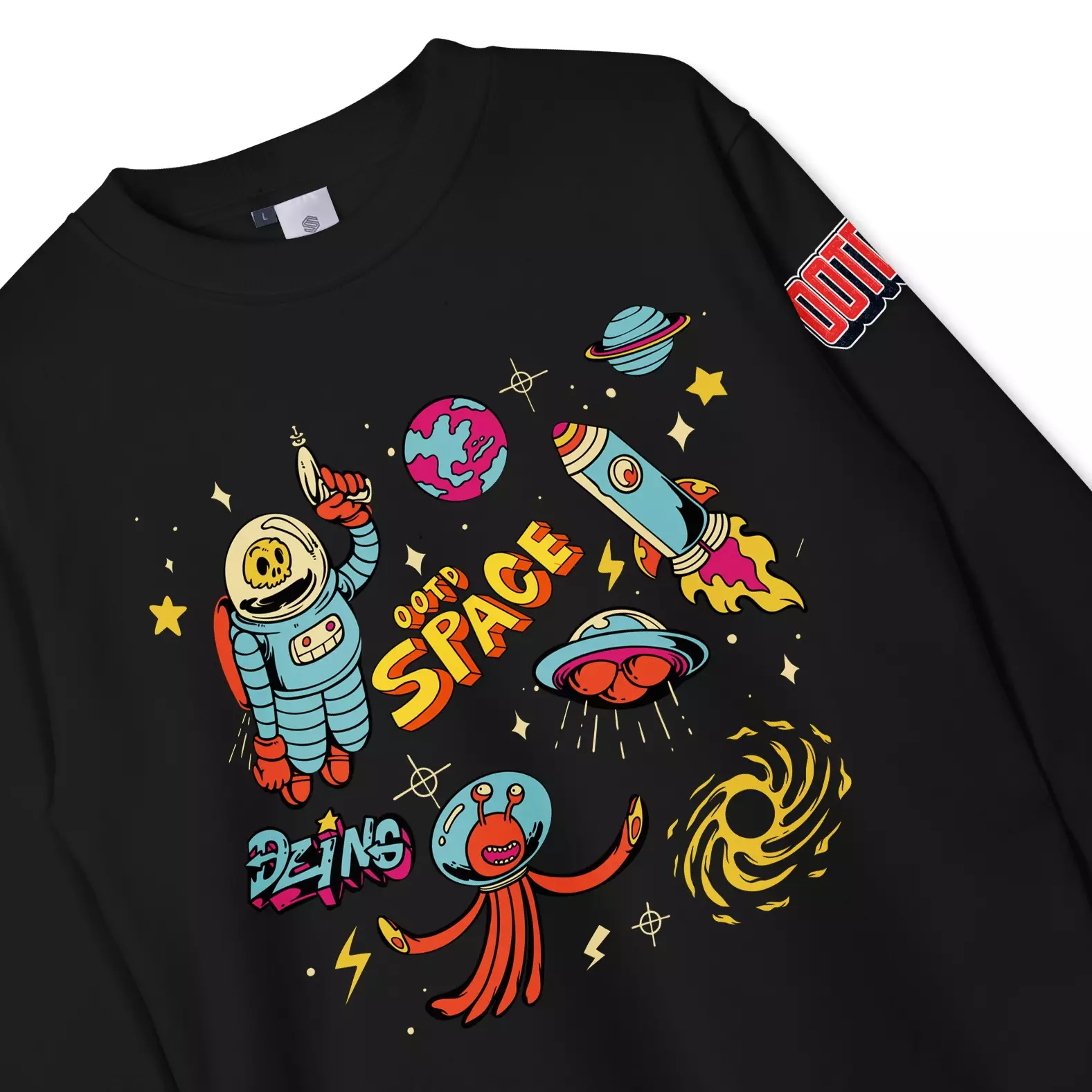 OOTDSUPPLY Crewneck OOTD Space | Sweater Pria & Wanita