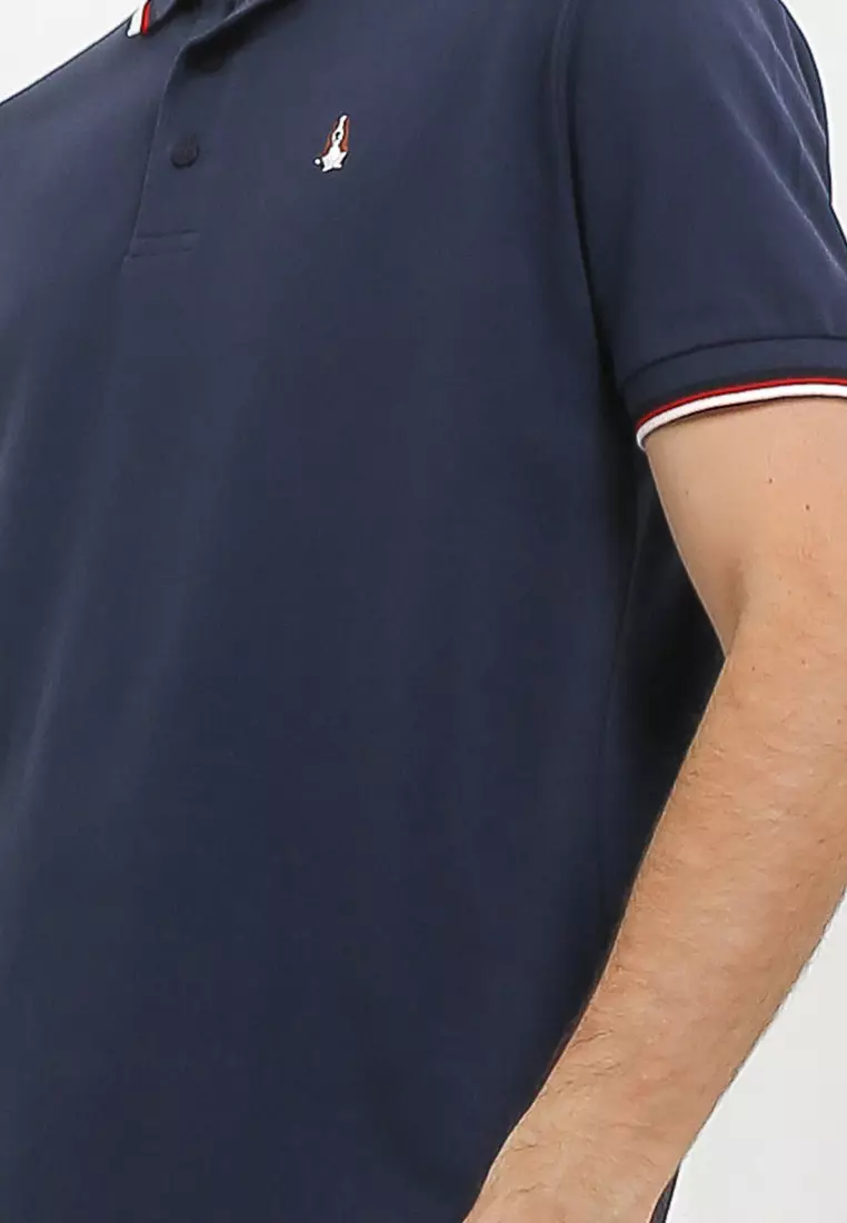 Daumier Stripe Flatknit Polo Shirt