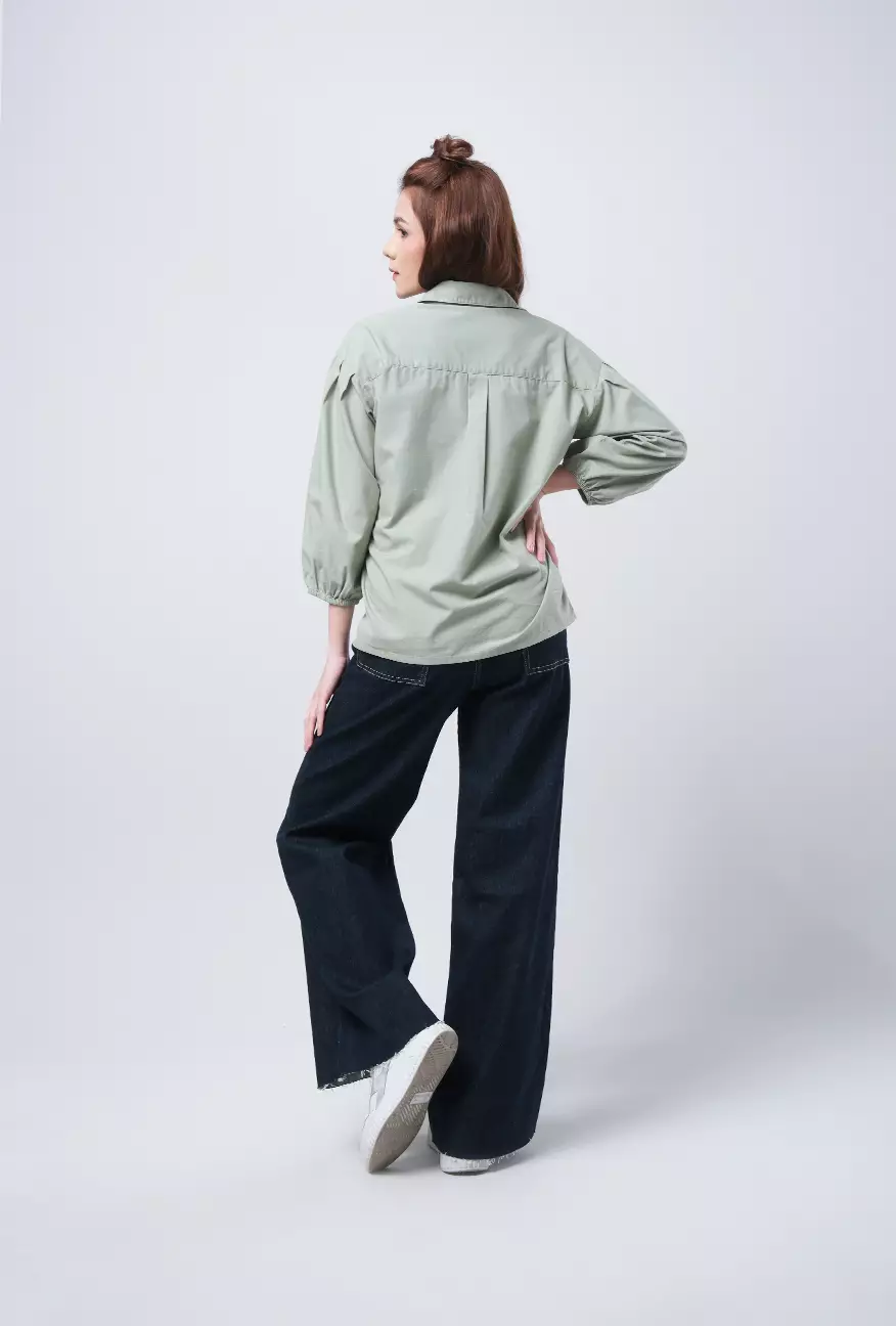 Kemeja Wanita Haura Sage