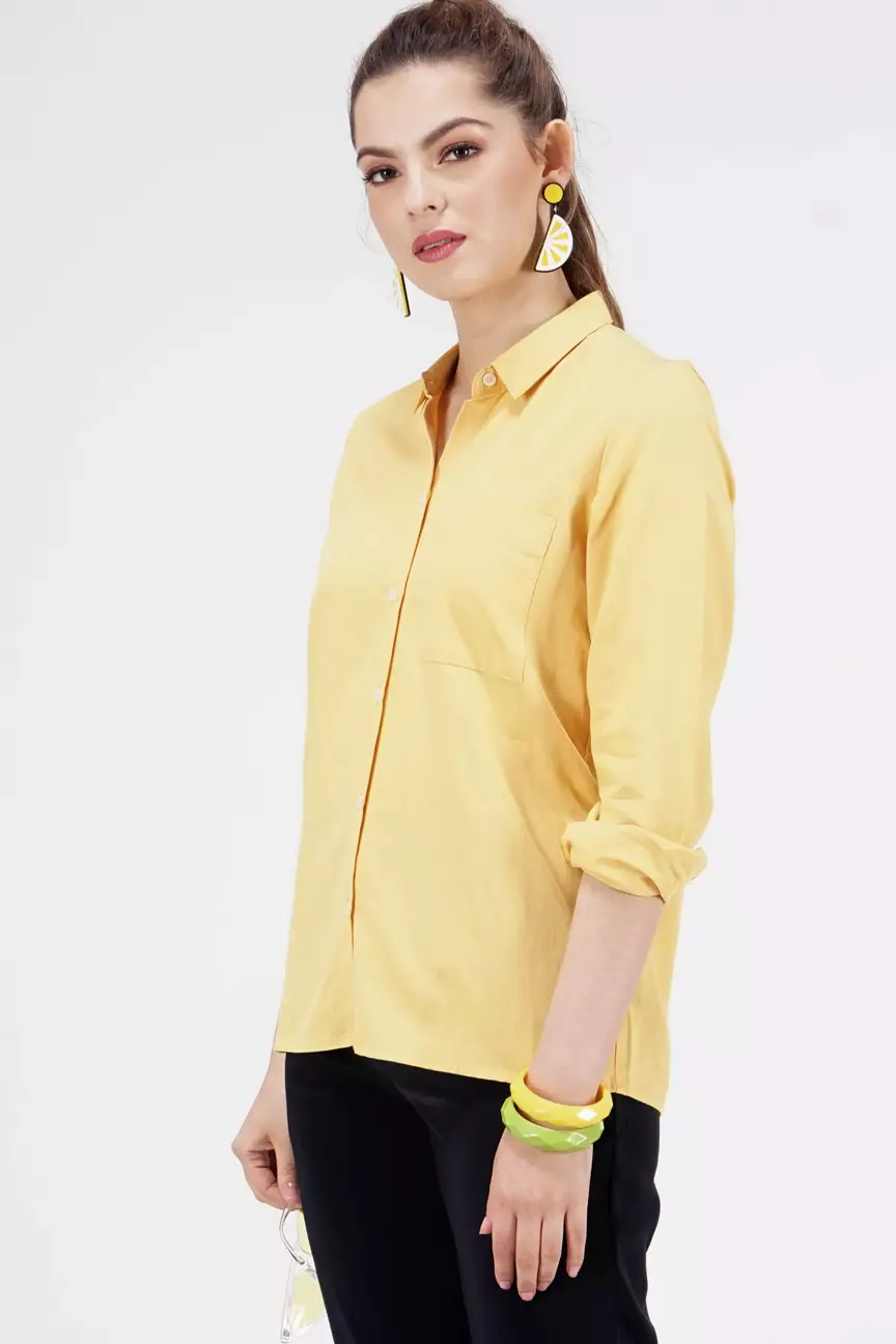 Kemeja Wanita Honey Yellow