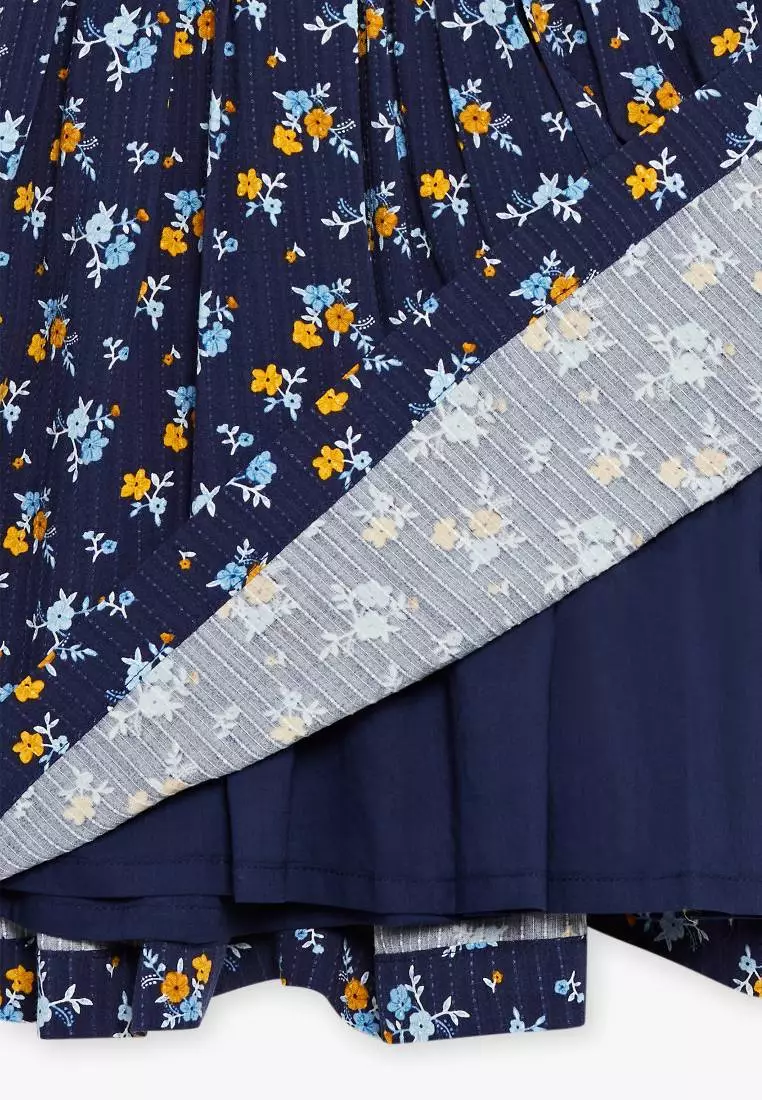 Navy Floral printed Dress