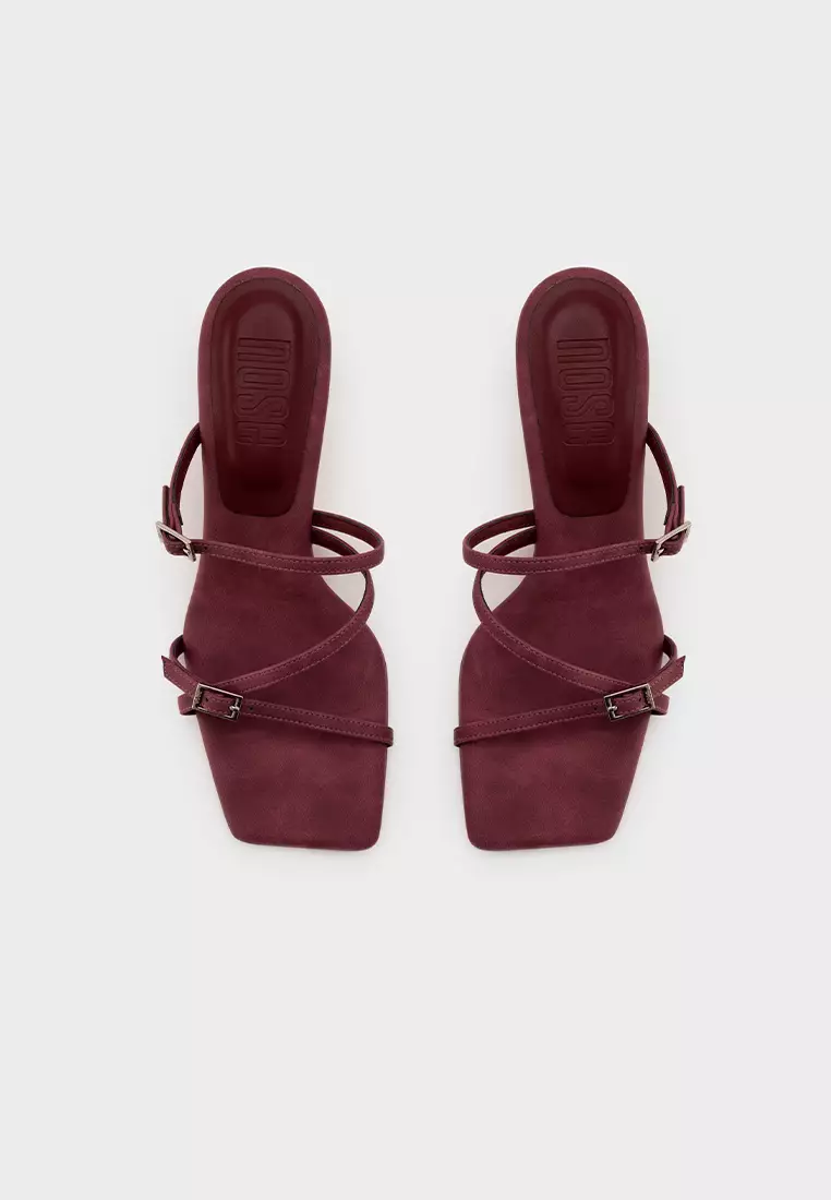 CLOUDFOAM SQUARE TOE WITH ADJUSTABLE BUCKLE STRAPPY HEEL