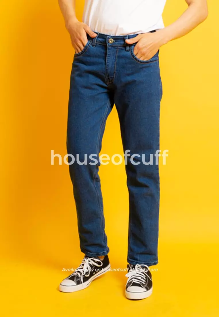 Celana Denim slim fit Panjang Jeans biru navy dawn strech