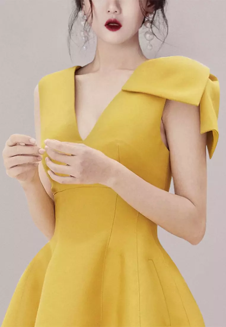 French dress temperament V-neck dress A021928