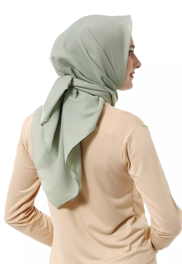 Vierra Jilbab Segiempat Paris Polos Premium Best Style - Moss