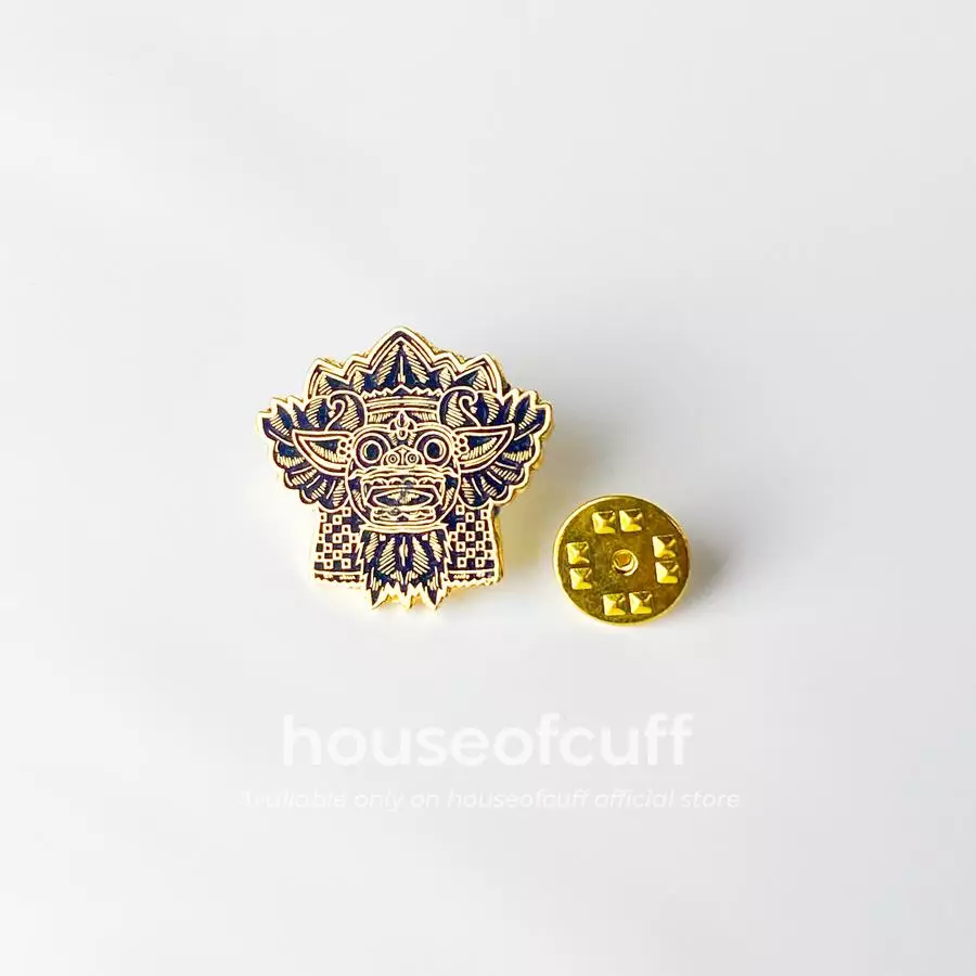 Houseofcuff pin bros untuk jas motif wayang barong khas indonesia - Barong Bali